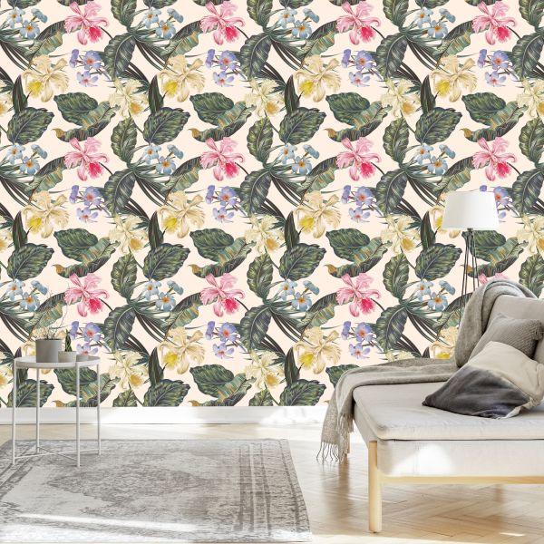 Behang Kleurrijke Bloemen - Afbeelding 3
