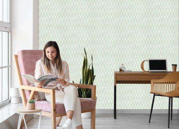 Behang Delicaat Patroon In Retrostijl - Afbeelding 7