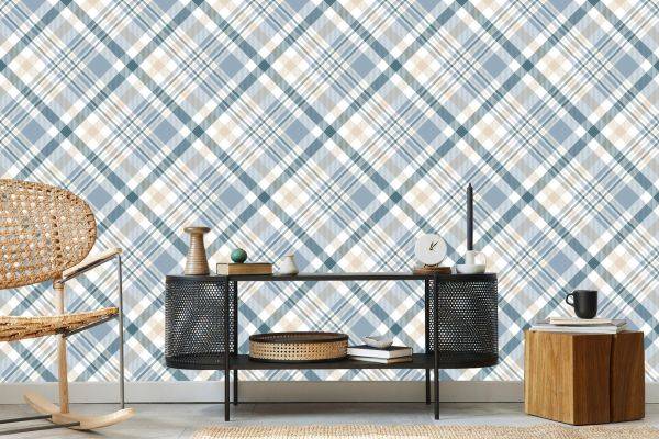 Behang 3D Optisch Rooster Voor Woonkamer, Kantoor - Afbeelding 5