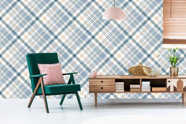 Behang 3D Optisch Rooster Voor Woonkamer, Kantoor - Afbeelding 6