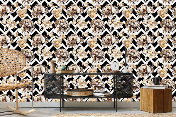 Behang Hortensia Bloemen - Afbeelding 5