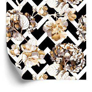 Behang Hortensia Bloemen