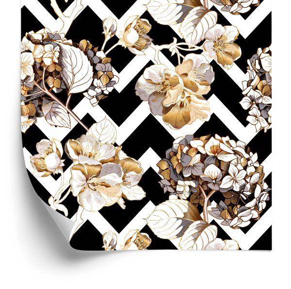 Behang Hortensia Bloemen