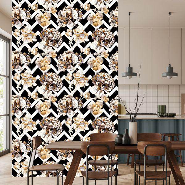 Behang Hortensia Bloemen - Afbeelding 4