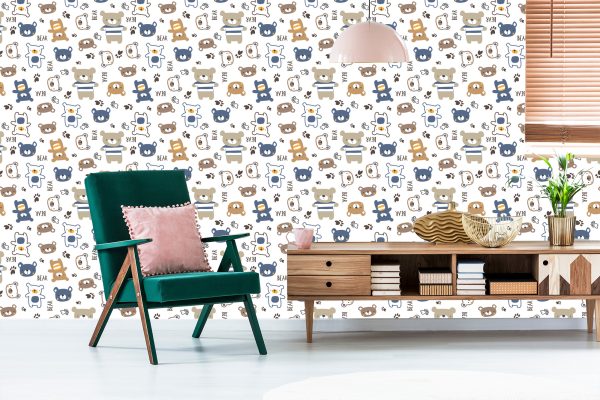Behang Kleurrijke Dierenberen - Afbeelding 6