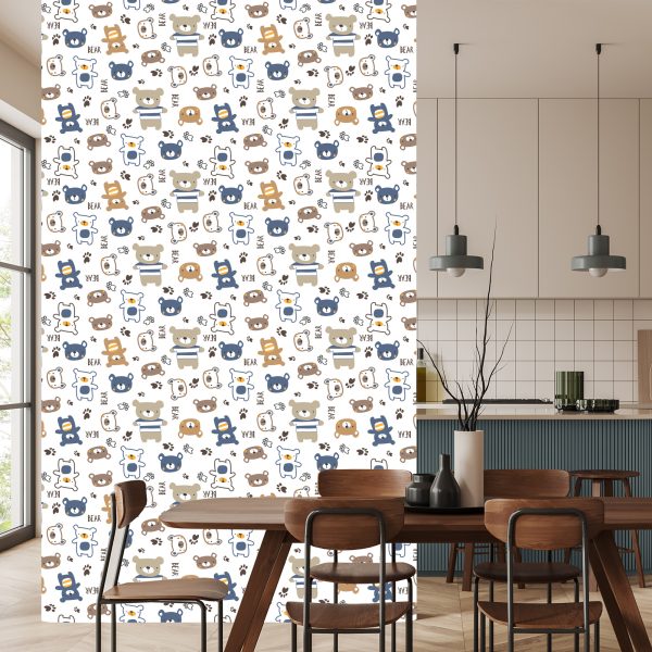 Behang Kleurrijke Dierenberen - Afbeelding 4