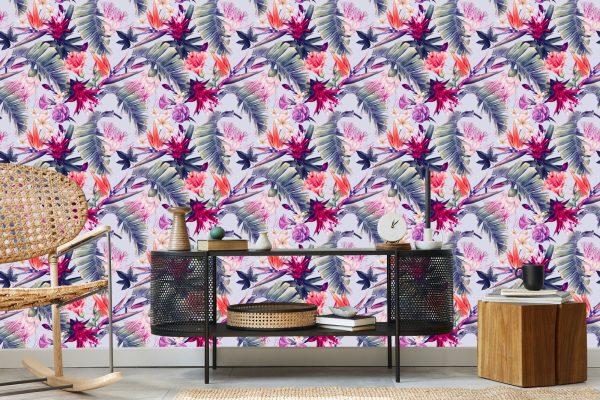 Behang Veelkleurige Bloemen - Afbeelding 5