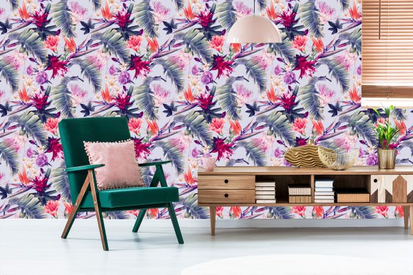 Behang Veelkleurige Bloemen - Afbeelding 6