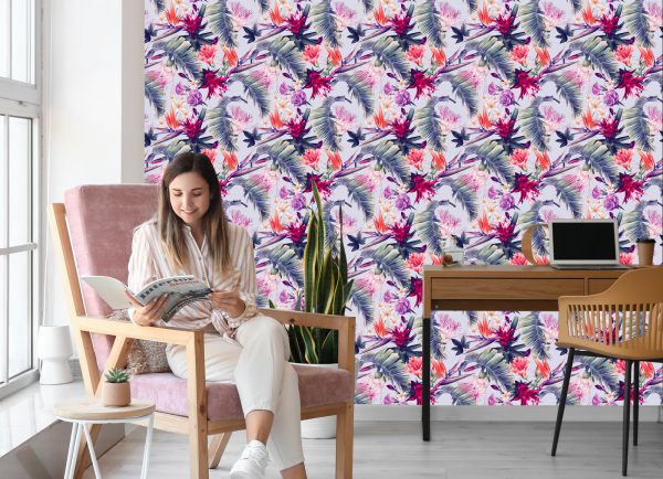 Behang Veelkleurige Bloemen - Afbeelding 7