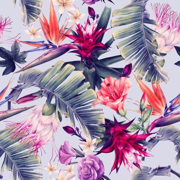 Behang Veelkleurige Bloemen - Afbeelding 2