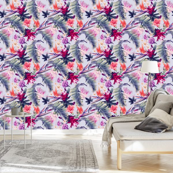 Behang Veelkleurige Bloemen - Afbeelding 3