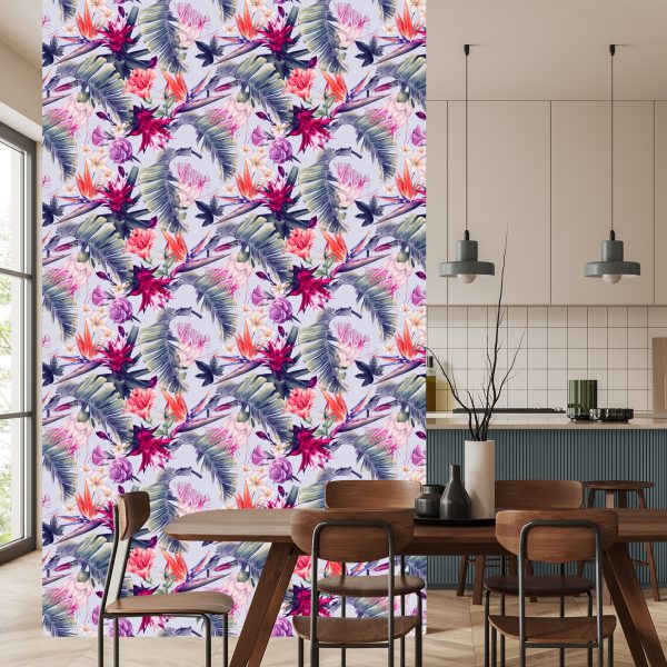 Behang Veelkleurige Bloemen - Afbeelding 4