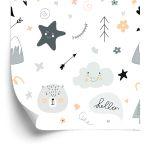 Behang Voor Kinderen, Sterren, Wolken, Scandinavische Stijl