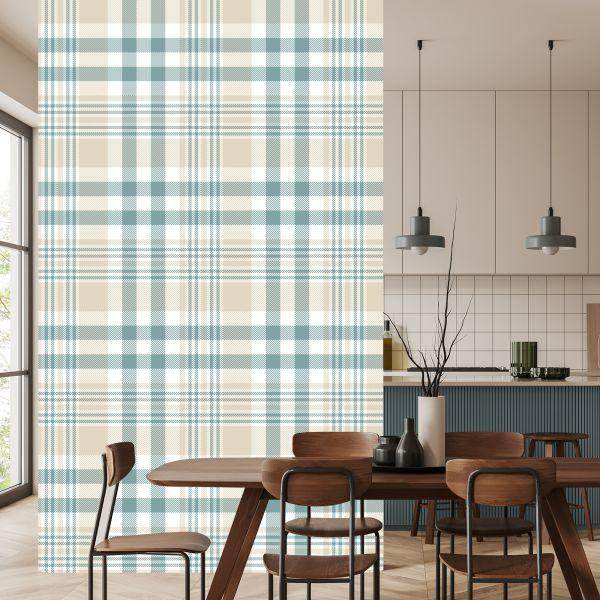 Behang Geometrische Geruite Slaapkamer Woonkamer - Afbeelding 4