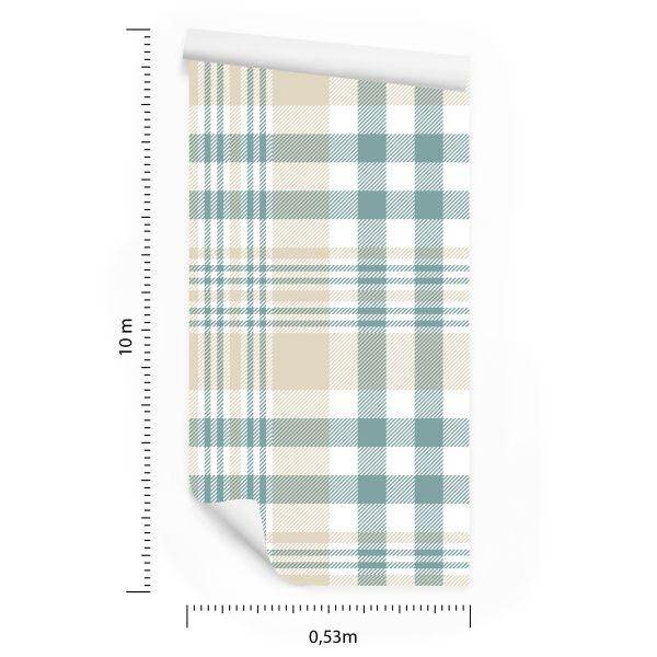 Behang Geometrische Geruite Slaapkamer Woonkamer - Afbeelding 8