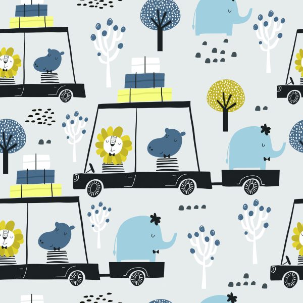 Behang Dieren In Auto's - Afbeelding 2