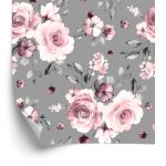 Behang Modieuze Bloemen Rozen