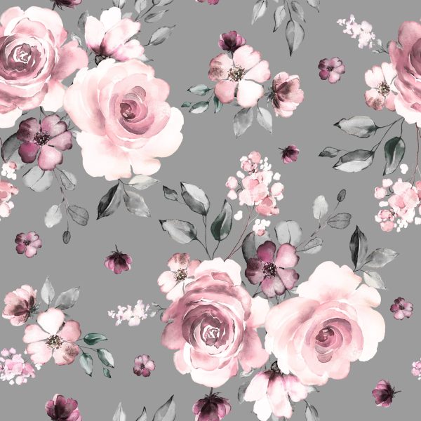 Behang Modieuze Bloemen Rozen - Afbeelding 2