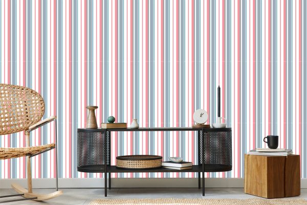 Behang Kleurrijke Verticale Strepen Voor Een Woonkamer Een Slaapkamer - Afbeelding 5