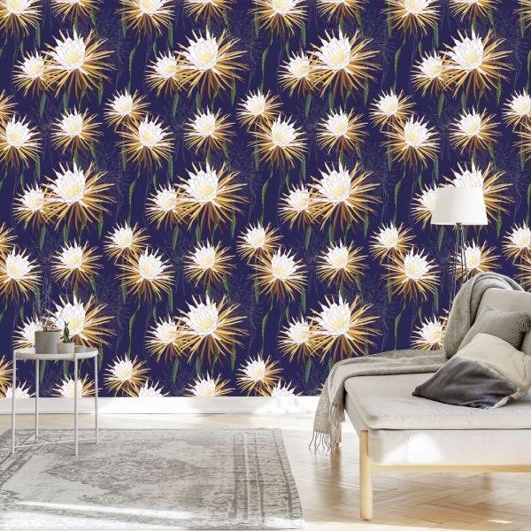 Behang Heldere Bloemen - Afbeelding 3