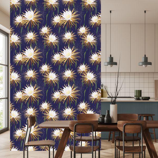 Behang Heldere Bloemen - Afbeelding 4