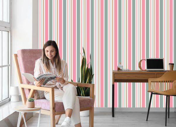 Behang Modern 3D Gestreept Voor Woonkamer Slaapkamer - Afbeelding 7