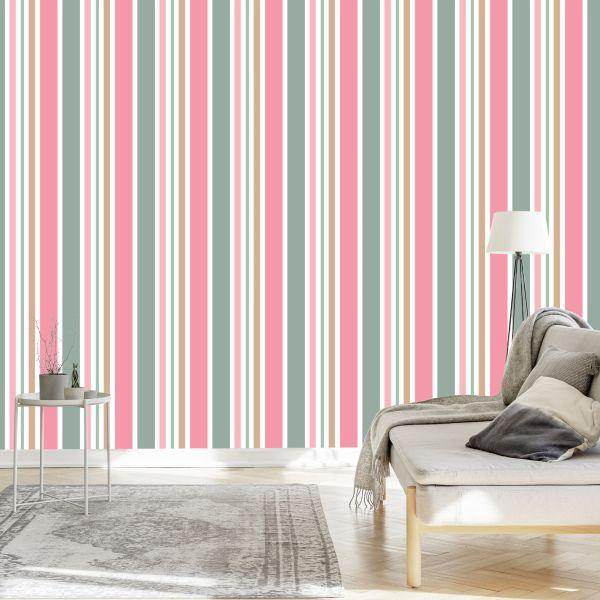 Behang Modern 3D Gestreept Voor Woonkamer Slaapkamer - Afbeelding 3