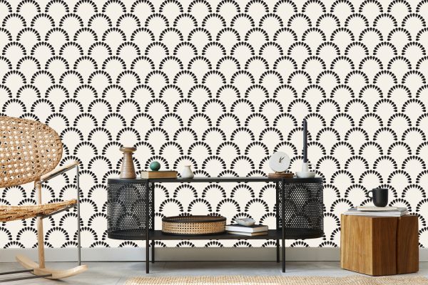 Behang Geometrische Bloemen - Afbeelding 5