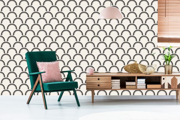 Behang Geometrische Bloemen - Afbeelding 6