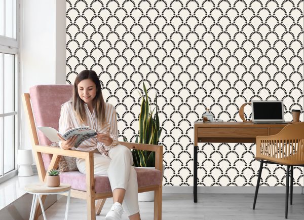 Behang Geometrische Bloemen - Afbeelding 7