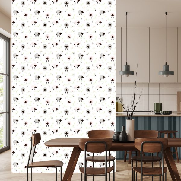 Behang Schapen In De Weide - Afbeelding 4