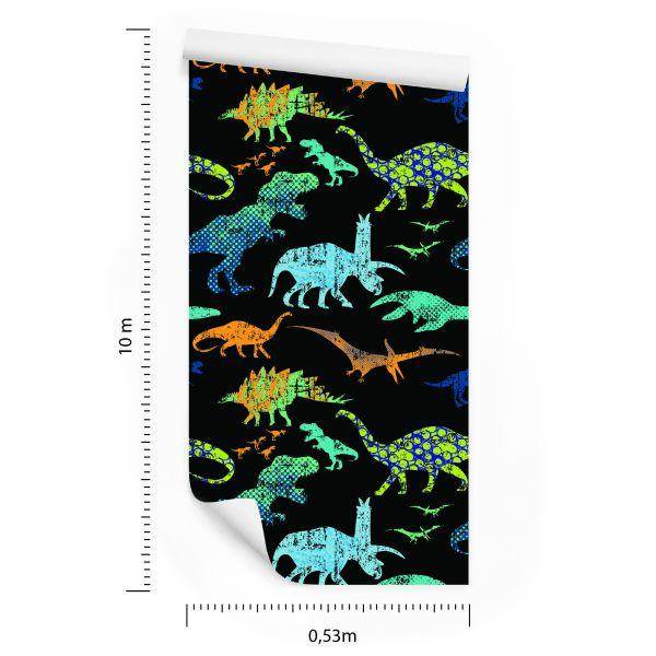 Behang Kleurrijke Dinosaurussen Voor Jongens - Afbeelding 8