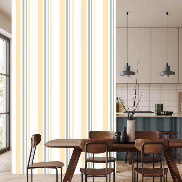 Behang In Klassieke Verticale Strepen Woonkamer Kantoor - Afbeelding 4