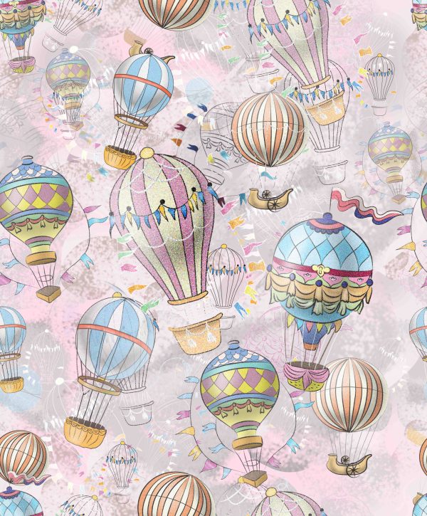 Behang Ballonnen In Vele Kleuren - Afbeelding 2
