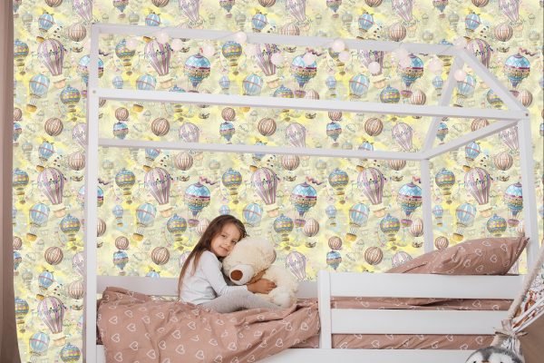 Behang Ballonnen In Pastelkleuren - Afbeelding 7
