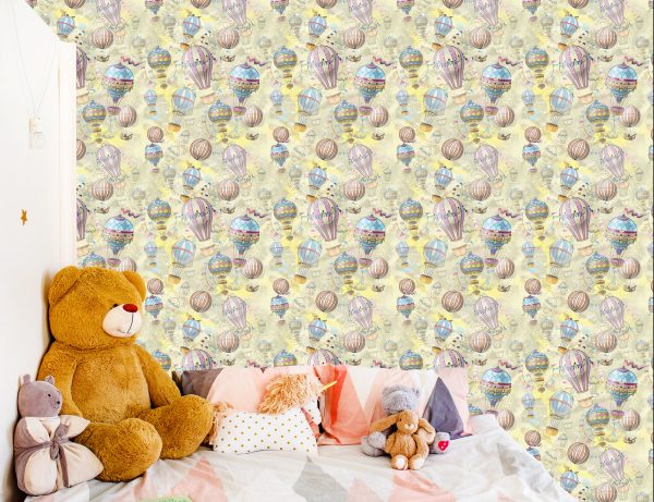 Behang Ballonnen In Pastelkleuren - Afbeelding 6