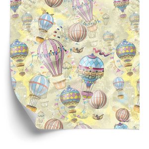 Behang Ballonnen In Pastelkleuren