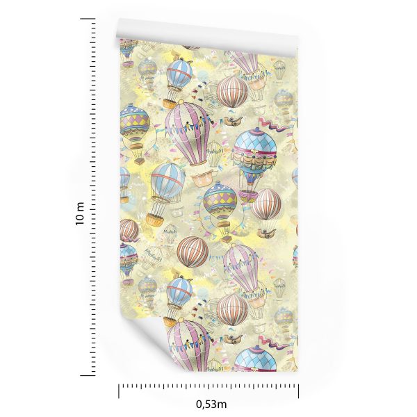 Behang Ballonnen In Pastelkleuren - Afbeelding 8