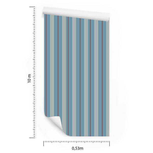 Behang Met Klassieke Verticale Strepen Voor Het Salonkantoor - Afbeelding 8