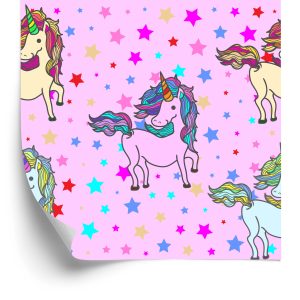 Behang Voor Kinderen - Regenboogeenhoorns