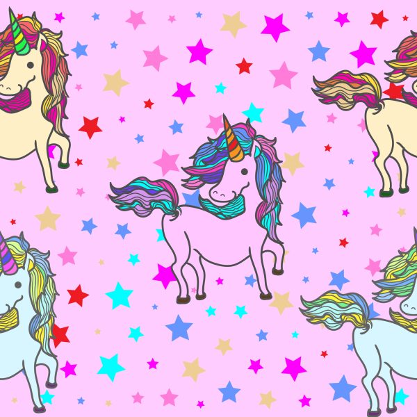 Behang Voor Kinderen - Regenboogeenhoorns - Afbeelding 2