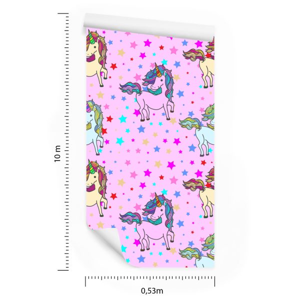 Behang Voor Kinderen - Regenboogeenhoorns - Afbeelding 8