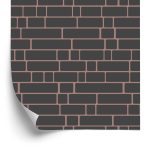 Behang Bakstenen Zoals Geschilderd