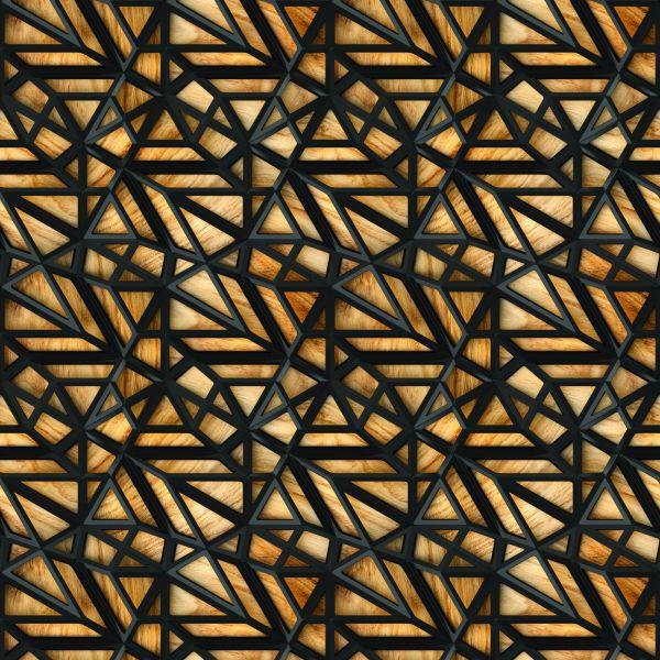Behang Houten 3D-Patroon - Afbeelding 2