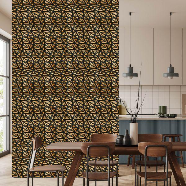 Behang Houten 3D-Patroon - Afbeelding 4