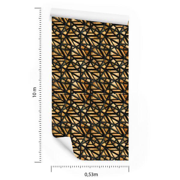 Behang Houten 3D-Patroon - Afbeelding 8