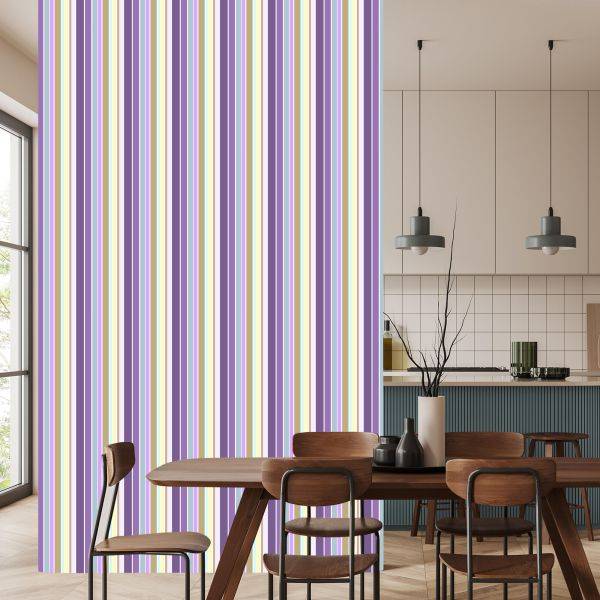 Behang Een Kleurrijke Verticale Strepen Woonkamer Slaapkamer - Afbeelding 4