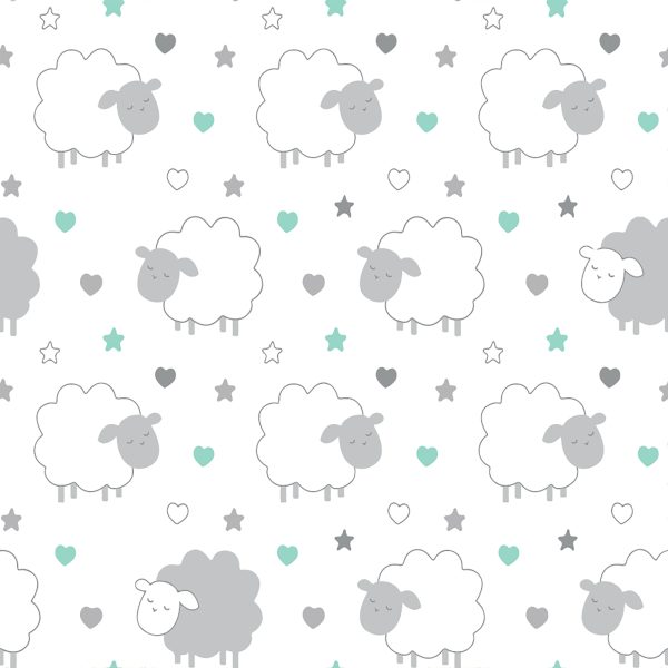 Behang Schapen Op De Achtergrond Van Harten - Afbeelding 2