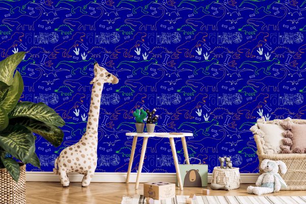Behang Voor Kinderen Kleurrijke Dierendinosaurussen - Afbeelding 5