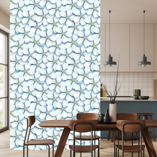 Behang 3D Optische Natuurbloemen Voor Woonkamer - Afbeelding 4